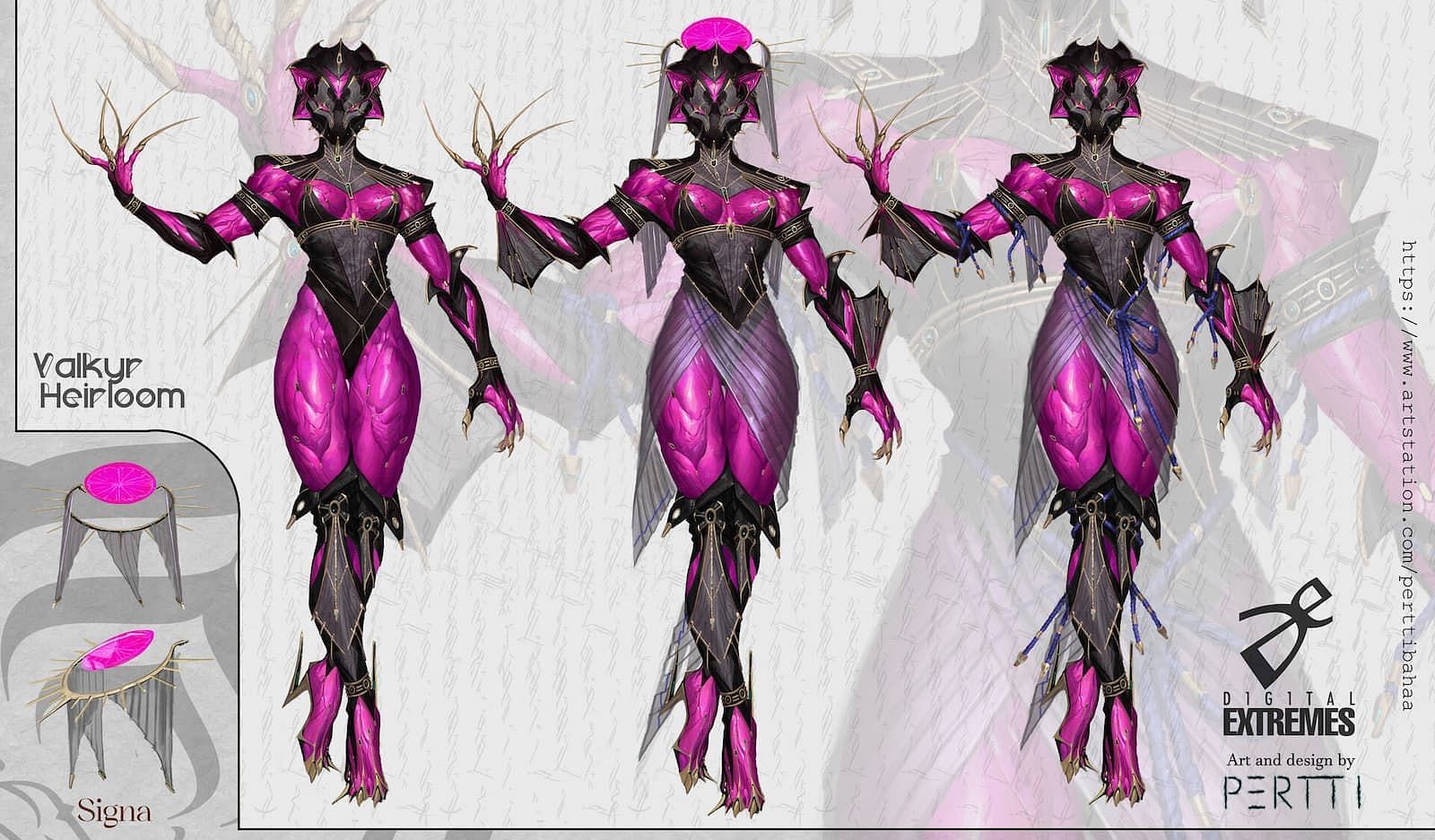 Valkyr Heirloom Skin concept art (Image via Digital Extremes)
